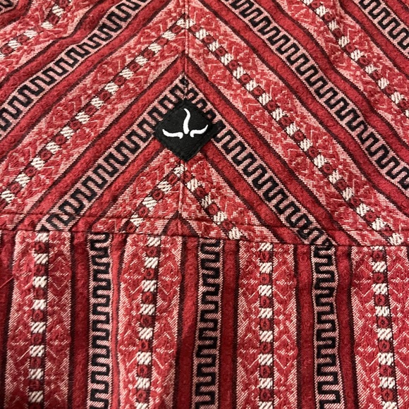 PRANA BREATHE Boho Shirt Mens M Hand Sewn Southwest Button Up Long Sleeve Cotton - Picture 9 of 9